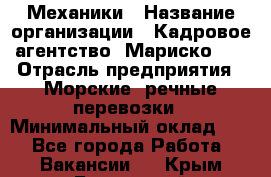 Механики › Название организации ­ Кадровое агентство "Мариско-2" › Отрасль предприятия ­ Морские, речные перевозки › Минимальный оклад ­ 1 - Все города Работа » Вакансии   . Крым,Бахчисарай